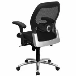 Emma+Oliver Emma And Oliver Mid-Back Black Mesh Executive Office Chair With Knee Tilt And Adjustable Lumbar & Arms 2 Emma+Oliver Emma And Oliver Mid-Back Black Mesh Executive Office Chair With Knee Tilt And Adjustable Lumbar & Arms -Emma+Oliver shop unnamed file 173