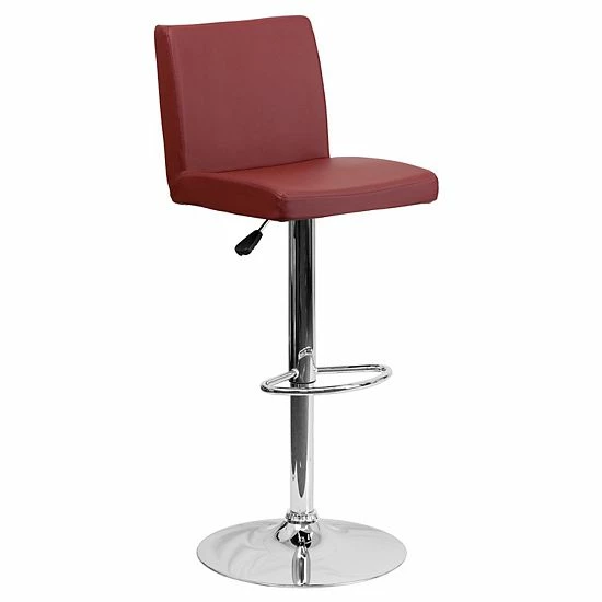 Emma+Oliver Emma and Oliver Gray Vinyl Adjustable Height Panel Back Barstool White Emma+Oliver Emma And Oliver Gray Vinyl Adjustable Height Panel Back Barstool White -Emma+Oliver shop unnamed file 1737