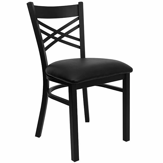 Emma+Oliver Emma and Oliver Black "X" Back Metal Restaurant Chair - Walnut Wood Seat Naturalblack Emma+Oliver Emma And Oliver Black "X" Back Metal Restaurant Chair - Walnut Wood Seat Naturalblack -Emma+Oliver shop unnamed file 1738