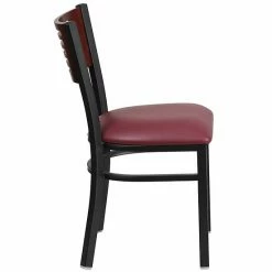 Emma+Oliver Emma And Oliver Black Slat Back Metal Dining Chair/Walnut Back, Burgundy Seat Mahoganyblackblack 4 Emma+Oliver Emma And Oliver Black Slat Back Metal Dining Chair/Walnut Back, Burgundy Seat Mahoganyblackblack -Emma+Oliver shop unnamed file 1752