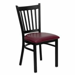 Emma+Oliver Emma And Oliver Black Vertical Back Metal Restaurant Chair - Natural Wood Seat Mahoganyblack 6 Emma+Oliver Emma And Oliver Black Vertical Back Metal Restaurant Chair - Natural Wood Seat Mahoganyblack -Emma+Oliver shop unnamed file 1764