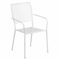 Emma+Oliver Emma And Oliver Commercial Grade 30" Round Sky Blue Folding Patio Table Set-2 Square Back Chairs -Emma+Oliver shop unnamed file 1792