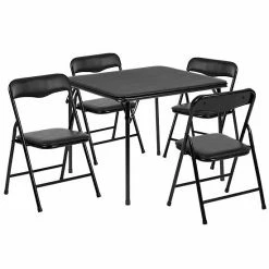 Emma+Oliver Emma And Oliver Kids Gray 5 Piece Folding Activity Table And Chair Set For Home & Daycare -Emma+Oliver shop unnamed file 185