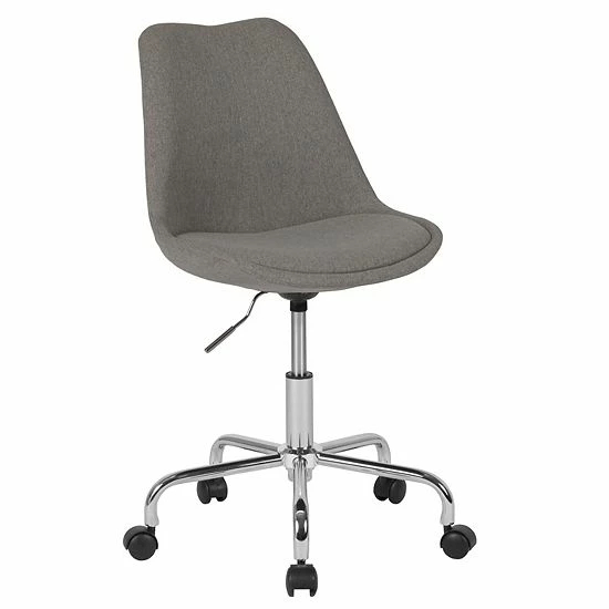 Emma+Oliver Emma And Oliver Mid-Back Pink Fabric Pneumatic Lift Task Office Chair With Chrome Base 9 Emma+Oliver Emma And Oliver Mid-Back Pink Fabric Pneumatic Lift Task Office Chair With Chrome Base - Image 9