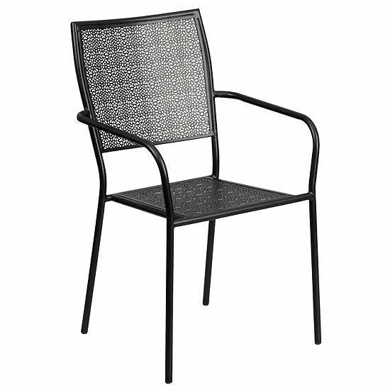 Emma+Oliver Emma and Oliver Commercial Grade 35.5" Square Sky Blue Patio Table Set-2 Square Back Chairs Black Emma+Oliver Emma And Oliver Commercial Grade 35.5" Square Sky Blue Patio Table Set-2 Square Back Chairs Black -Emma+Oliver shop unnamed file 1938