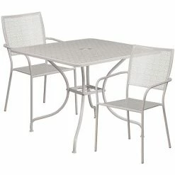 Emma+Oliver Emma And Oliver Commercial Grade 35.5" Square Sky Blue Patio Table Set-2 Square Back Chairs Black 8 Emma+Oliver Emma And Oliver Commercial Grade 35.5" Square Sky Blue Patio Table Set-2 Square Back Chairs Black -Emma+Oliver shop unnamed file 1942