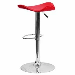 Emma+Oliver Emma And Oliver Yellow Vinyl Adjustable Height Barstool With Wavy Seat Red -Emma+Oliver shop unnamed file 1947