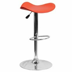 Emma+Oliver Emma And Oliver Yellow Vinyl Adjustable Height Barstool With Wavy Seat Red -Emma+Oliver shop unnamed file 1951