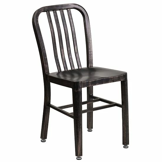 Emma+Oliver Emma And Oliver Commercial Grade 24" Round White Metal Table Set-4 Vertical Slat Back Chairs Red 5 Emma+Oliver Emma And Oliver Commercial Grade 24" Round White Metal Table Set-4 Vertical Slat Back Chairs Red - Image 5