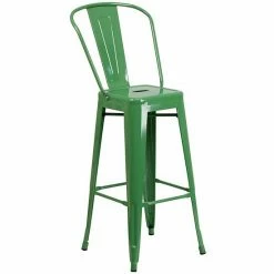 Emma+Oliver Emma And Oliver Commercial Grade 30"H Black Metal Indoor-Outdoor Barstool With Back Green 7 Emma+Oliver Emma And Oliver Commercial Grade 30"H Black Metal Indoor-Outdoor Barstool With Back Green -Emma+Oliver shop unnamed file 1970