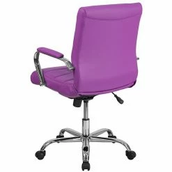 Emma+Oliver Emma And Oliver Mid-Back Green Vinyl Executive Swivel Office Chair With Chrome Base And Arms -Emma+Oliver shop unnamed file 1997