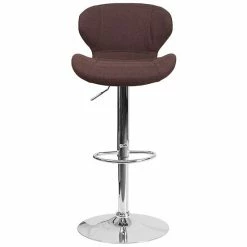 Emma+Oliver Emma And Oliver Red Vinyl Adjustable Height Curved Back Barstool -Emma+Oliver shop unnamed file 2