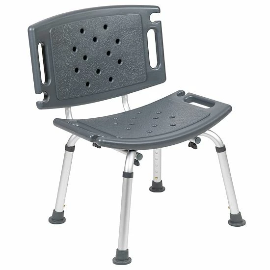 Emma+Oliver Emma and Oliver Tool-Free 300 Lb. Capacity, Adjustable White Bath & Shower Chair with Large Back Emma+Oliver Emma And Oliver Tool-Free 300 Lb. Capacity, Adjustable White Bath & Shower Chair With Large Back -Emma+Oliver shop unnamed file 2065