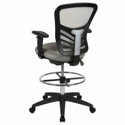 Emma+Oliver Emma And Oliver Mid-Back Black Mesh/Black Frame Adjustable Ergonomic Drafting Chair, Task Chair Lightgraymeshblack 13 Emma+Oliver Emma And Oliver Mid-Back Black Mesh/Black Frame Adjustable Ergonomic Drafting Chair, Task Chair Lightgraymeshblack -Emma+Oliver shop unnamed file 2072