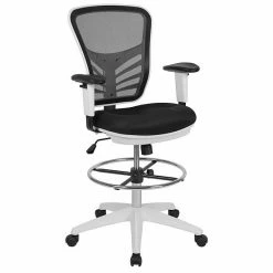 Emma+Oliver Emma And Oliver Mid-Back Black Mesh/Black Frame Adjustable Ergonomic Drafting Chair, Task Chair Lightgraymeshblack 17 Emma+Oliver Emma And Oliver Mid-Back Black Mesh/Black Frame Adjustable Ergonomic Drafting Chair, Task Chair Lightgraymeshblack -Emma+Oliver shop unnamed file 2076