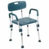 Emma+Oliver Emma And Oliver 300 Lb. Capacity Quick Release Back & Arm Teal Shower Chair