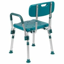 Emma+Oliver Emma And Oliver 300 Lb. Capacity Quick Release Back & Arm Teal Shower Chair -Emma+Oliver shop unnamed file 2090