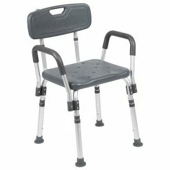Emma+Oliver Emma And Oliver 300 Lb. Capacity Quick Release Back & Arm Teal Shower Chair -Emma+Oliver shop unnamed file 2093
