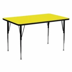 Emma+Oliver Emma And Oliver 30x60 Red HP Laminate Adjustable Activity Table