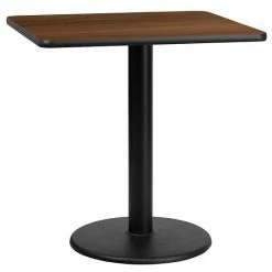 Emma+Oliver Emma And Oliver 30" Square Mahogany Laminate Table Top With 18"RD Base