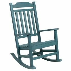 Emma+Oliver Emma And Oliver All-Weather Poly Resin Rocking Chair In Teal - Patio And Backyard Furniture -Emma+Oliver shop unnamed file 2202