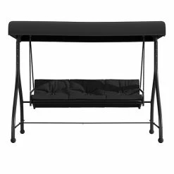 Emma+Oliver Emma And Oliver 3-Seat Outdoor Steel Converting Patio Swing And Bed Canopy Hammock In Black -Emma+Oliver shop unnamed file 2221
