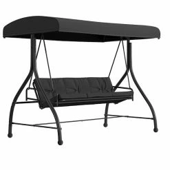 Emma+Oliver Emma And Oliver 3-Seat Outdoor Steel Converting Patio Swing And Bed Canopy Hammock In Black -Emma+Oliver shop unnamed file 2225