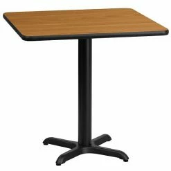 Emma+Oliver Emma And Oliver 30" Square Walnut Laminate Table Top With 22"x22" Base -Emma+Oliver shop unnamed file 2230