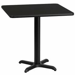 Emma+Oliver Emma And Oliver 30" Square Walnut Laminate Table Top With 22"x22" Base -Emma+Oliver shop unnamed file 2232