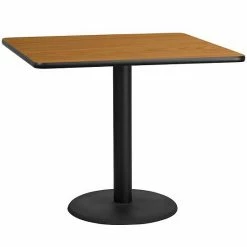 Emma+Oliver Emma And Oliver 42" Square Mahogany Laminate Table Top With 24"RD Base -Emma+Oliver shop unnamed file 2252