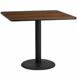 Emma+Oliver Emma And Oliver 42" Square Mahogany Laminate Table Top With 24"RD Base -Emma+Oliver shop unnamed file 2254