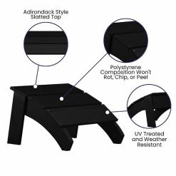 Emma+Oliver Emma And Oliver Black Indoor/Outdoor Poly Resin Adirondack Style Ottoman 2 Emma+Oliver Emma And Oliver Black Indoor/Outdoor Poly Resin Adirondack Style Ottoman -Emma+Oliver shop unnamed file 2258