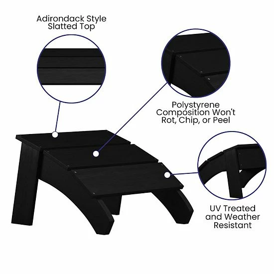 Emma+Oliver Emma and Oliver Black Indoor/Outdoor Poly Resin Adirondack Style Ottoman Emma+Oliver Emma And Oliver Black Indoor/Outdoor Poly Resin Adirondack Style Ottoman -Emma+Oliver shop unnamed file 2258