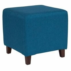 Emma+Oliver Emma And Oliver Taut Upholstered Cube Ottoman Pouf In Black LeatherSoft Black Fabric -Emma+Oliver shop unnamed file 2284