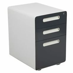 Emma+Oliver Emma And Oliver Ergonomic 3-Drawer Mobile Locking Filing Cabinet Storage Organizer-Gray -Emma+Oliver shop unnamed file 2291