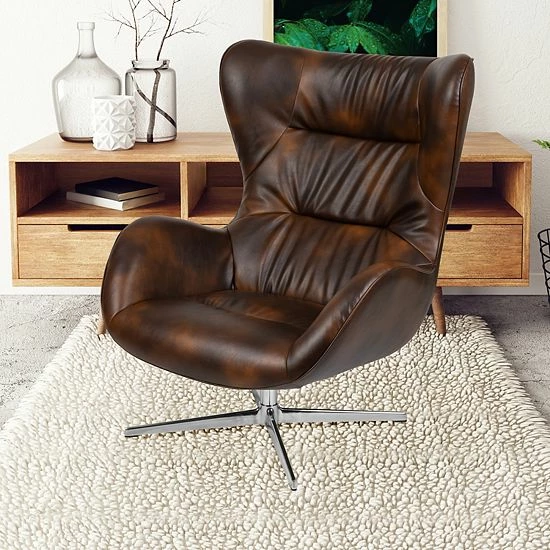 Emma+Oliver Emma and Oliver Home and Office Retro Bomber Jacket LeatherSoft Swivel Wing Accent Chair Black Fabric Emma+Oliver Emma And Oliver Home And Office Retro Bomber Jacket LeatherSoft Swivel Wing Accent Chair Black Fabric -Emma+Oliver shop unnamed file 2310