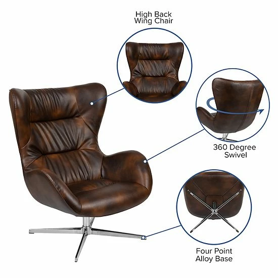 Emma+Oliver Emma and Oliver Home and Office Retro Bomber Jacket LeatherSoft Swivel Wing Accent Chair Black Fabric Emma+Oliver Emma And Oliver Home And Office Retro Bomber Jacket LeatherSoft Swivel Wing Accent Chair Black Fabric -Emma+Oliver shop unnamed file 2311