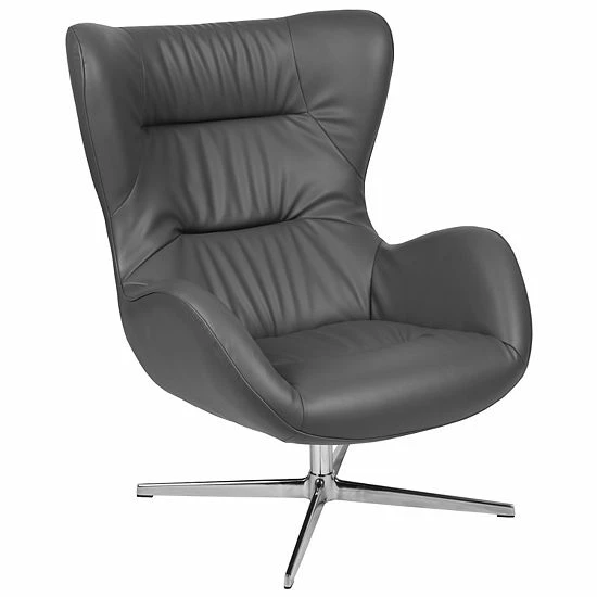 Emma+Oliver Emma and Oliver Home and Office Retro Bomber Jacket LeatherSoft Swivel Wing Accent Chair Black Fabric Emma+Oliver Emma And Oliver Home And Office Retro Bomber Jacket LeatherSoft Swivel Wing Accent Chair Black Fabric -Emma+Oliver shop unnamed file 2316