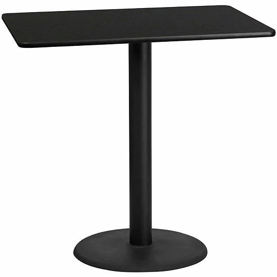 Emma+Oliver Emma And Oliver 30"x48" Mahogany Laminate Bar Table Top-24"RD Base 6 Emma+Oliver Emma And Oliver 30"x48" Mahogany Laminate Bar Table Top-24"RD Base - Image 6