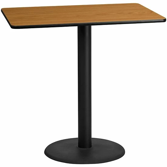 Emma+Oliver Emma And Oliver 30"x48" Mahogany Laminate Bar Table Top-24"RD Base 7 Emma+Oliver Emma And Oliver 30"x48" Mahogany Laminate Bar Table Top-24"RD Base - Image 7