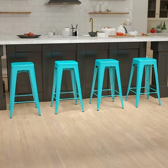 Emma+Oliver Emma and Oliver 4 Pack 30" High Metal Indoor Bar Stool - Stackable Stool, Teal Emma+Oliver Emma And Oliver 4 Pack 30" High Metal Indoor Bar Stool - Stackable Stool, Teal -Emma+Oliver shop unnamed file 2361