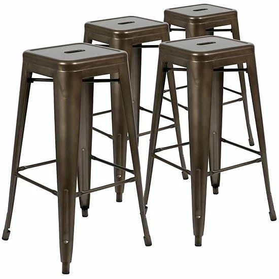 Emma+Oliver Emma and Oliver 4 Pack 30" High Metal Indoor Bar Stool - Stackable Stool, Teal Emma+Oliver Emma And Oliver 4 Pack 30" High Metal Indoor Bar Stool - Stackable Stool, Teal -Emma+Oliver shop unnamed file 2365