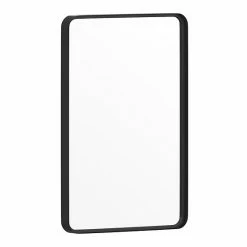 Emma+Oliver Emma And Oliver Afsin 20" X 30" Rectangular Wall Mirror With Black Frame, Silver Backing For Clarity And Shatterproof Glass For Entryways, Bathrooms & More