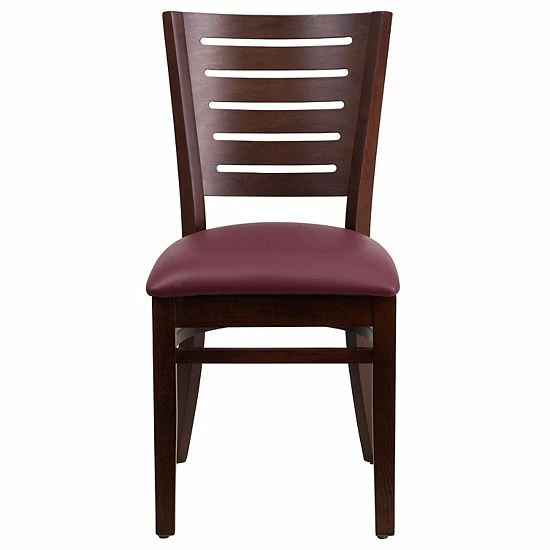 Emma+Oliver Emma and Oliver Slat Back Mahogany Wood Chair, Burgundy Vinyl Seat Mahoganymahogany Emma+Oliver Emma And Oliver Slat Back Mahogany Wood Chair, Burgundy Vinyl Seat Mahoganymahogany -Emma+Oliver shop unnamed file 2417