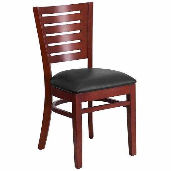 Emma+Oliver Emma and Oliver Slat Back Mahogany Wood Chair, Burgundy Vinyl Seat Mahoganymahogany Emma+Oliver Emma And Oliver Slat Back Mahogany Wood Chair, Burgundy Vinyl Seat Mahoganymahogany -Emma+Oliver shop unnamed file 2422