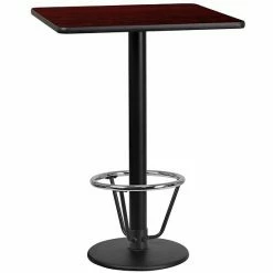 Emma+Oliver Emma And Oliver 24" Square Black Laminate Bar Table Top-18"RD Base/Foot Ring 2 Emma+Oliver Emma And Oliver 24" Square Black Laminate Bar Table Top-18"RD Base/Foot Ring -Emma+Oliver shop unnamed file 2432