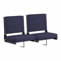 Emma+Oliver Emma And Oliver Set Of 2 500 Lb. Rated Lightweight Stadium Chair With Ultra-Padded Seat, Brown Dark Purple -Emma+Oliver shop unnamed file 248