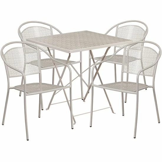 Emma+Oliver Emma and Oliver Commercial Grade 28" Square Gold Folding Patio Table Set-4 Round Back Chairs White Emma+Oliver Emma And Oliver Commercial Grade 28" Square Gold Folding Patio Table Set-4 Round Back Chairs White -Emma+Oliver shop unnamed file 2488