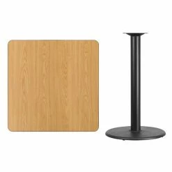 Emma+Oliver Emma And Oliver 36" Square Black Laminate Bar Table Top-24"RD Base 9 Emma+Oliver Emma And Oliver 36" Square Black Laminate Bar Table Top-24"RD Base -Emma+Oliver shop unnamed file 2517