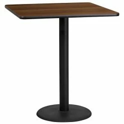 Emma+Oliver Emma And Oliver 36" Square Black Laminate Bar Table Top-24"RD Base 10 Emma+Oliver Emma And Oliver 36" Square Black Laminate Bar Table Top-24"RD Base -Emma+Oliver shop unnamed file 2518